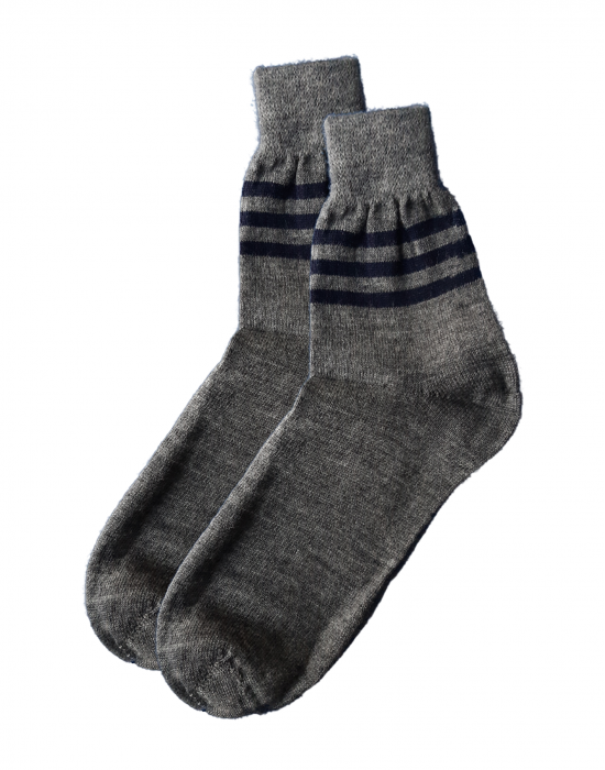 Women pure wool socks anklet plain design Grey